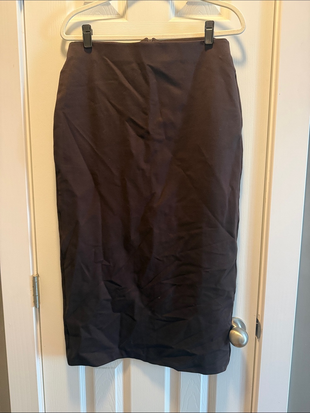 Quince Dark Brown Pencil Skirt - Tailored Women's Workwear